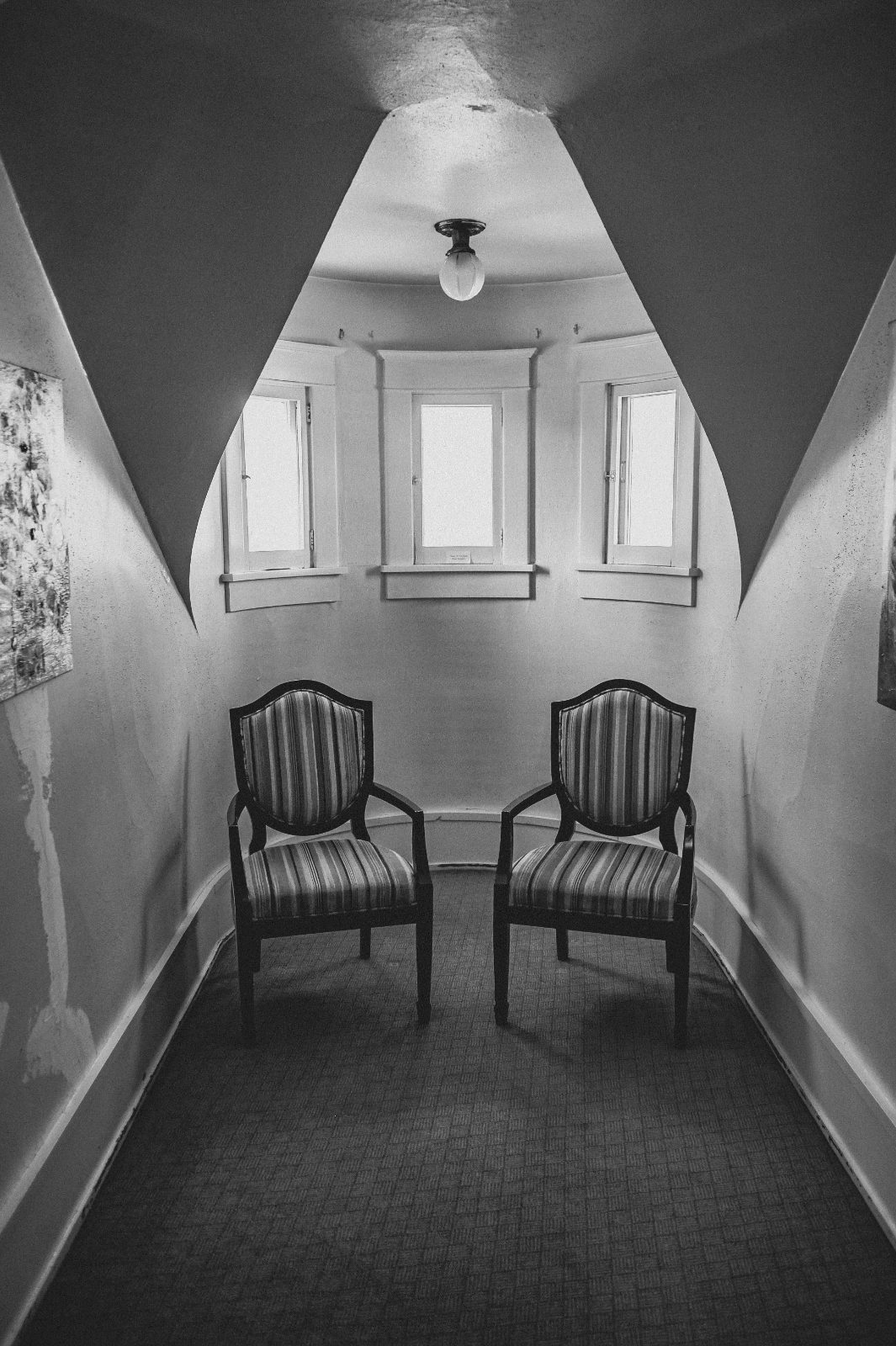Two empty chairs